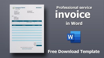 How to Create Professional service invoice Template Using Microsoft Word