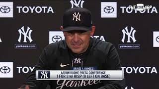 Aaron Boone breaks down the Yankees 4-1 loss to the Braves