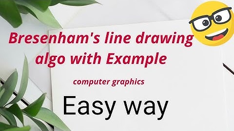 bresenham line drawing algorithm in computer graphics | bresenham