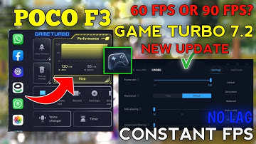 POCO F3 Game Turbo 7.2 New Update Settings 😍 | Game Turbo settings | Mi Game Turbo Settings