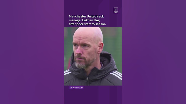 Erik ten Hag sacked as Man United manager