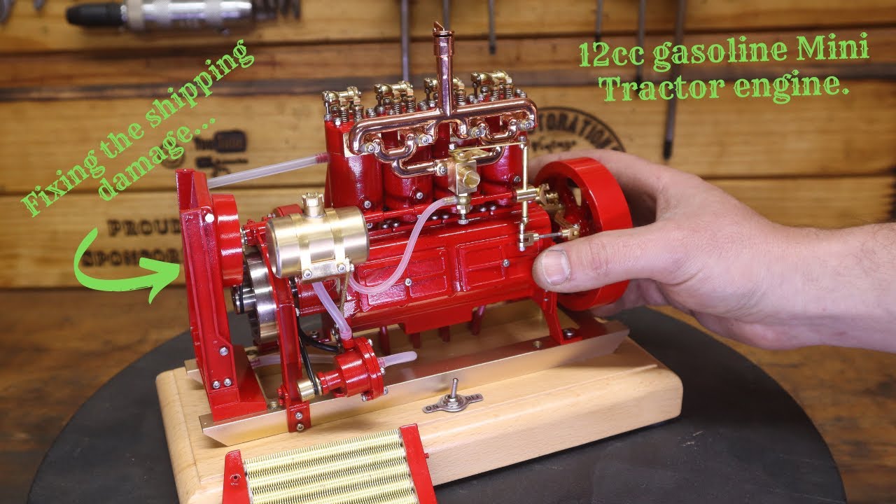 12cc Holt H75 Tractor Engine with shipping damage.