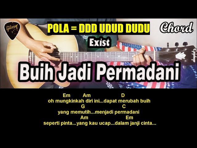 Chord/Kunci Gitar Buih Jadi Permadani Exist Dari Nada Dasar E Minor class=