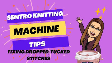 Fixing dropped, twisted, tucked stitches on a sentro knitting machine.