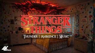 Stranger Things Holly Room Ambience 🌩️ Live Wallpaper | Thunder Music | 10H 4K Ultra HD