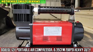 Gobege 12V Portable Air Compressor 6 35CFM Tire Inflator Air Compressor Heavy Du