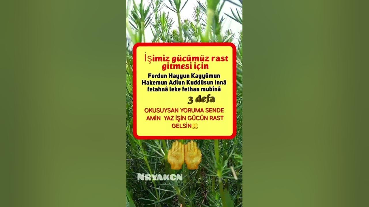 işimiz gücümüz rast gitmesi için okunacak dua 3 defa okuduysan yoruma Amin yaz #amin #shorts #reklam