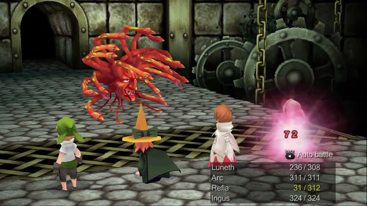 Final Fantasy III 3D Remake - Medusa Boss Fight