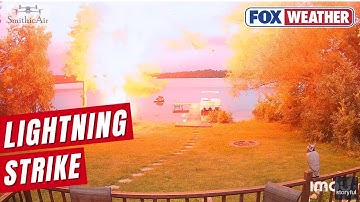Watch: Dramatic Moment Lightning Strikes Tree In Wisconsin, Causing Explosion