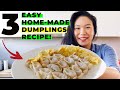 3 EASY HOMEMADE DUMPLING RECIPES – TASTY DUMPLINGS COOKING HACK! (How To Cook Dumplings Perfectly!)