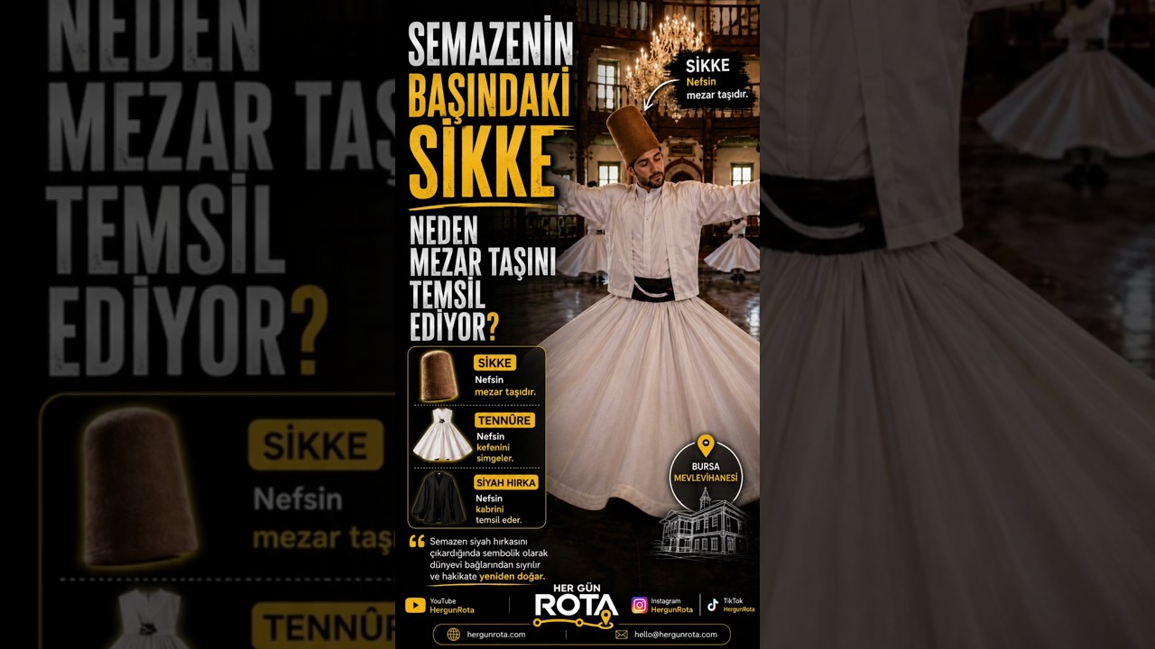 Semazenin Başındaki Sikke Neden Mezar Taşıdır? | Why Do Whirling Dervishes Wear This Hat? #Shorts