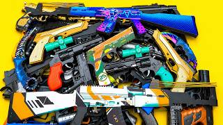 I Opened the Craziest Toy Gun Collection Ever! Gold Pistols, Rifles &amp; More!