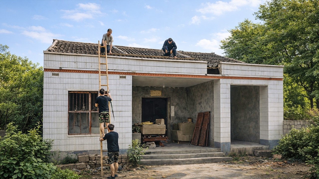 Completely restore an old, abandoned, and forgotten house in the countryside.