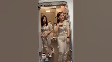 Pramugari Super Air Jet Buka Pintu Pesawat di Bandara Soekarno-Hatta Jakarta🥰👍 #automobile #aviation