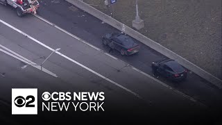 Video shows multiple cars stopped, waiting for tow trucks on Brooklyn expressway