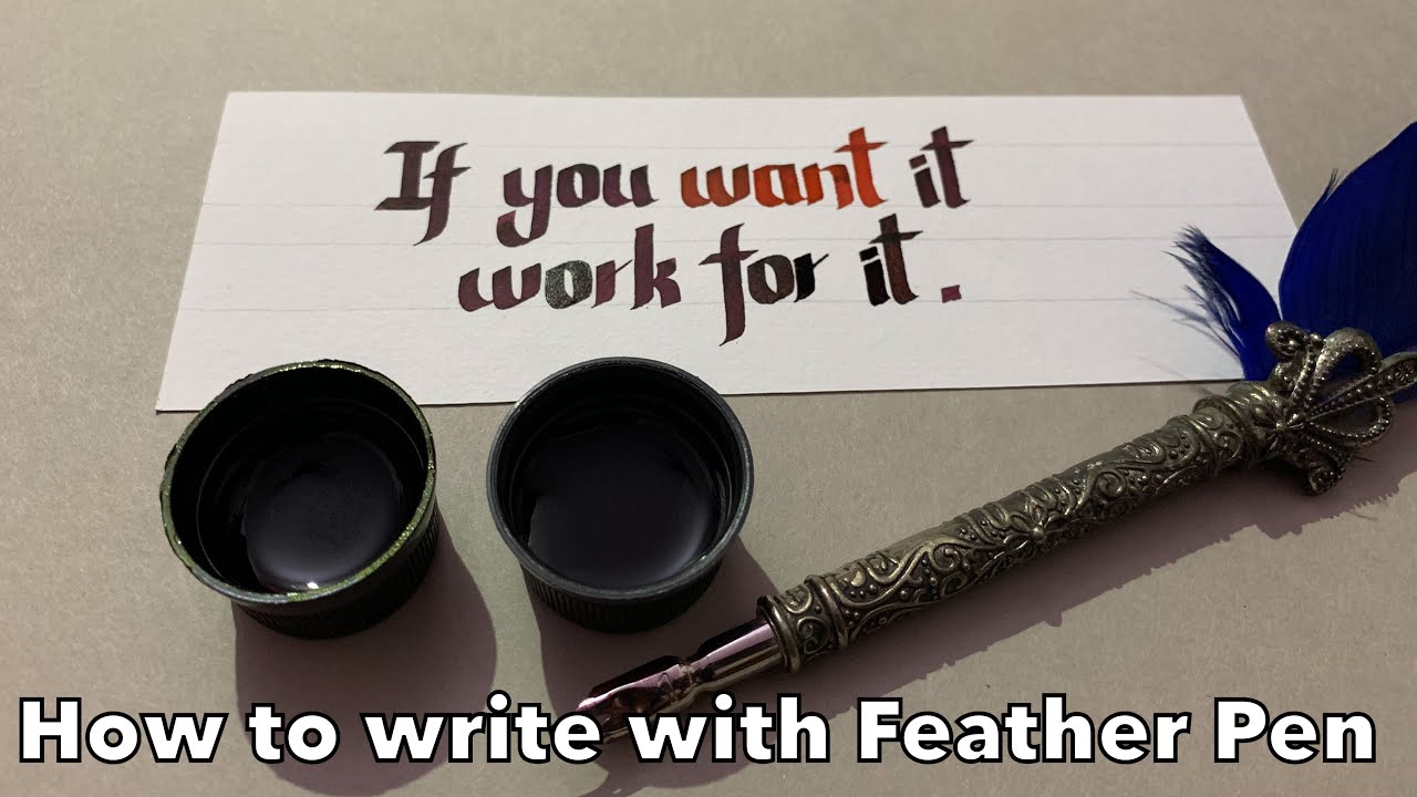 How to write Beautiful | Tutorial | Calligraphy Pen | Feather Pen - YouTube