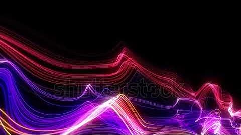 Big data wave of particles. Futuristic neon glowing surface. Abstract motion background