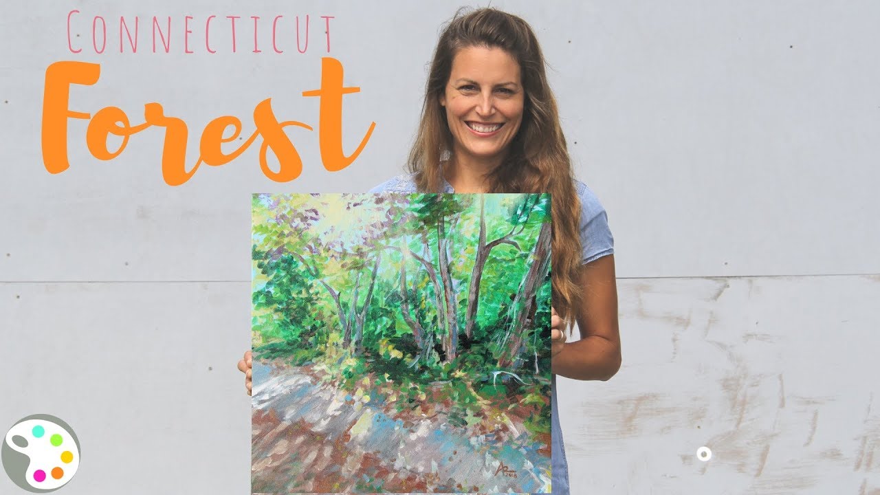 Acrylic Painting Tutorial | How to Paint a Forest - YouTube