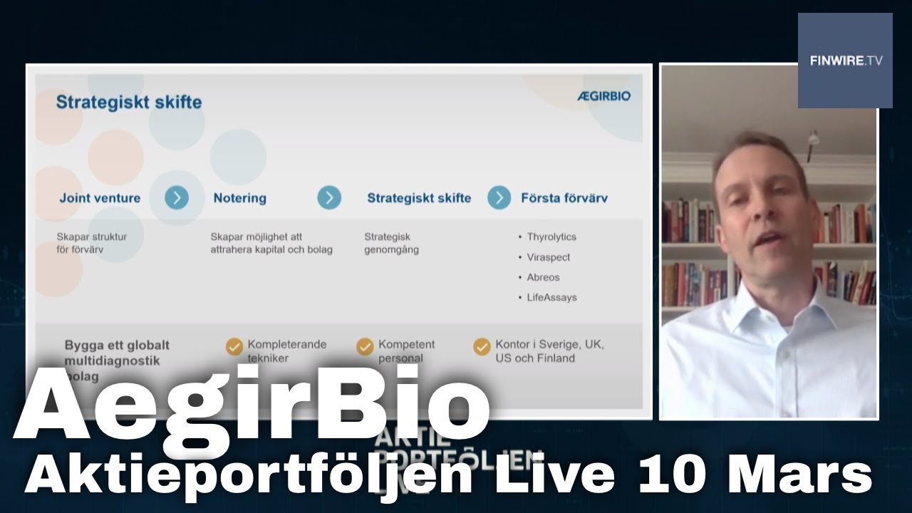 AegirBio - Aktieportföljen Live 10 Mars - YouTube