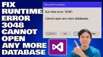 How To Fix Run-Time Error 3048 Cannot Open Any More Database