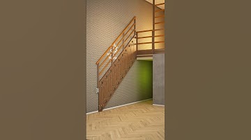 Folding Attic Staircase Design. Hidden Space Behind the Ladder!