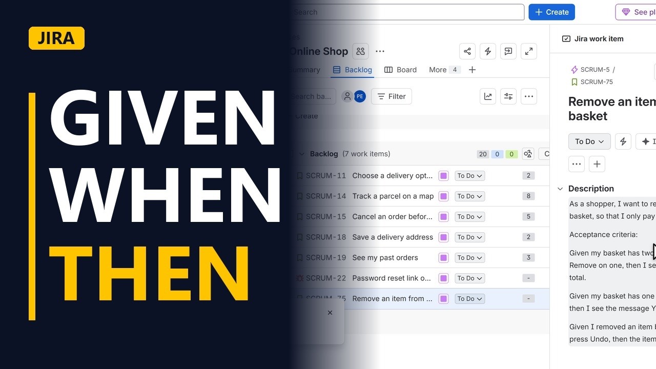 Acceptance Criteria in Jira: Given When Then (Testable Examples)