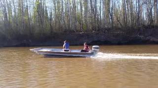 Aluminum Boat built by students in welding class at Galena City School in Galena Alaska 2nd semester of 2015/16 school year.