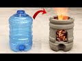 The Idea Of Turning Plastic Barrels Into A Great Smokeless Cement Stove
