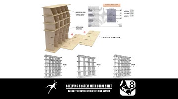 Rhino 8 Parametric Storage System Interlocking Fabrication Architecture Grasshopper Script & Cluster
