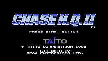Chase H.Q. II. (スーパーＨ.Ｑ.). [Mega Drive]. (1992). 1CC. "Semi Truck" Playthrough. 60Fps.
