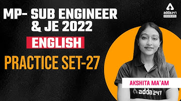 MP Sub Engineer 2022 | MP Sub Engineer English | Practice set #27