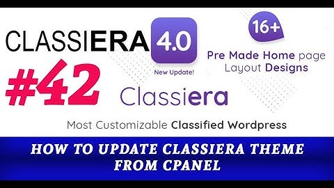 How to Update to Classiera Classified Wordpress theme 4.0.4 from cPanel