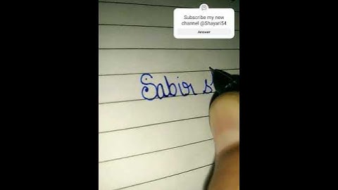Sabir shahid spelling in beautiful writing #beautiful #writting #cursive #viral