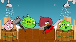 Angry Birds Take A Shower - TAKE THE WATER WELLS SHOWER FOR STELLA BY BEATING THE PIGGIES!