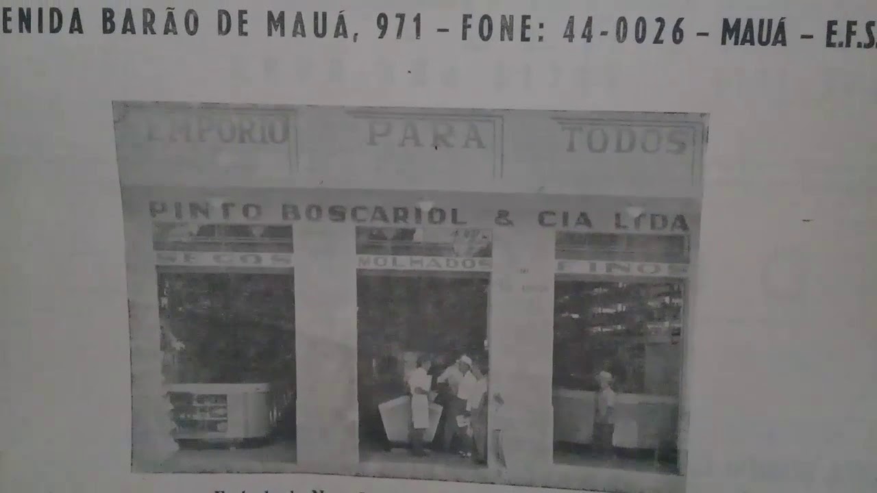 Conheça o comércio de Mauá na década de 1950.