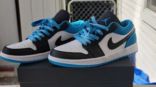 Jordan 1 Low Laser Blue SE - on feet 