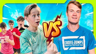 4 VS 1 GAME OF STICK!  *met straf* Cross Jumps