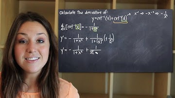 Derivatives of inverse trig functions - arccot (KristaKingMath)