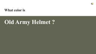 Old Army Helmet color #616652 hex color - Green color - Cool color 616652