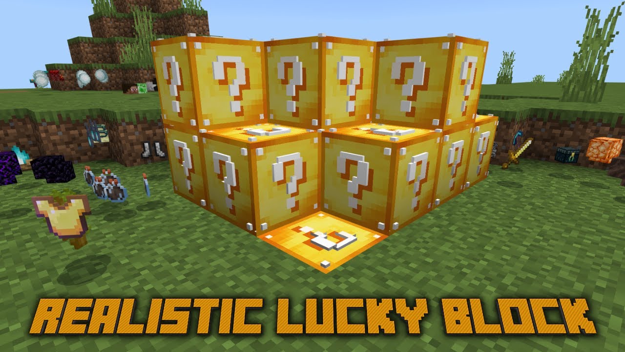 Realistic Lucky Block for Minecraft Pocket Edition 1.20