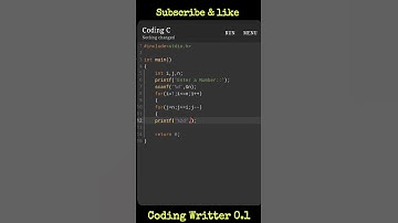 Day 14 V01 ll Coding Writter 0.1 ll C programming pattern Tutorial ll #coding #c #codingbat #python
