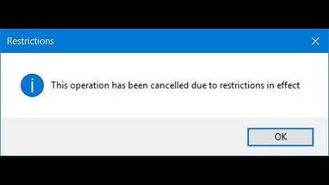 HOW TO FIX "THIS OPERATION HAS BEEN CANCELLED" (WORKING)