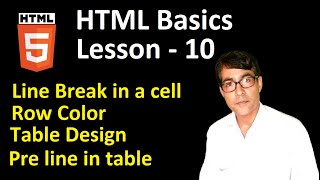 HTML Basics lesson - 10 | Table design tag | table background and table row color in html