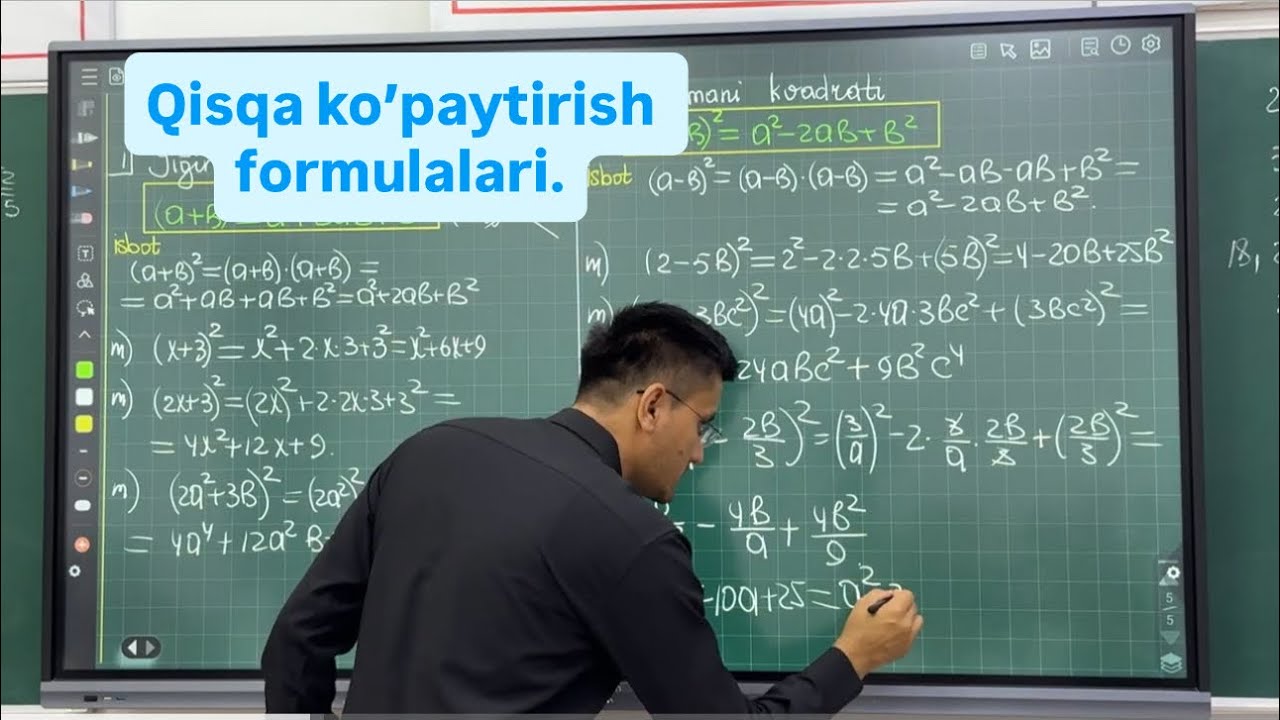 Qisqa ko’paytirish formulalari.