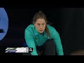 Anna Hasselborg moves the red rocks around for three for Typhoon Curling Club!