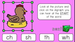 Pick and Click DIGRAPH - digital interactive classroom game