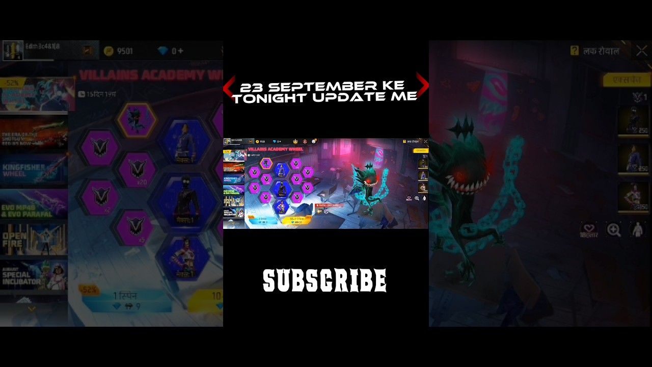 free fire me new TONIGHT UPDATE ME FREE ME 😍 23 SEPTEMBER KO New 