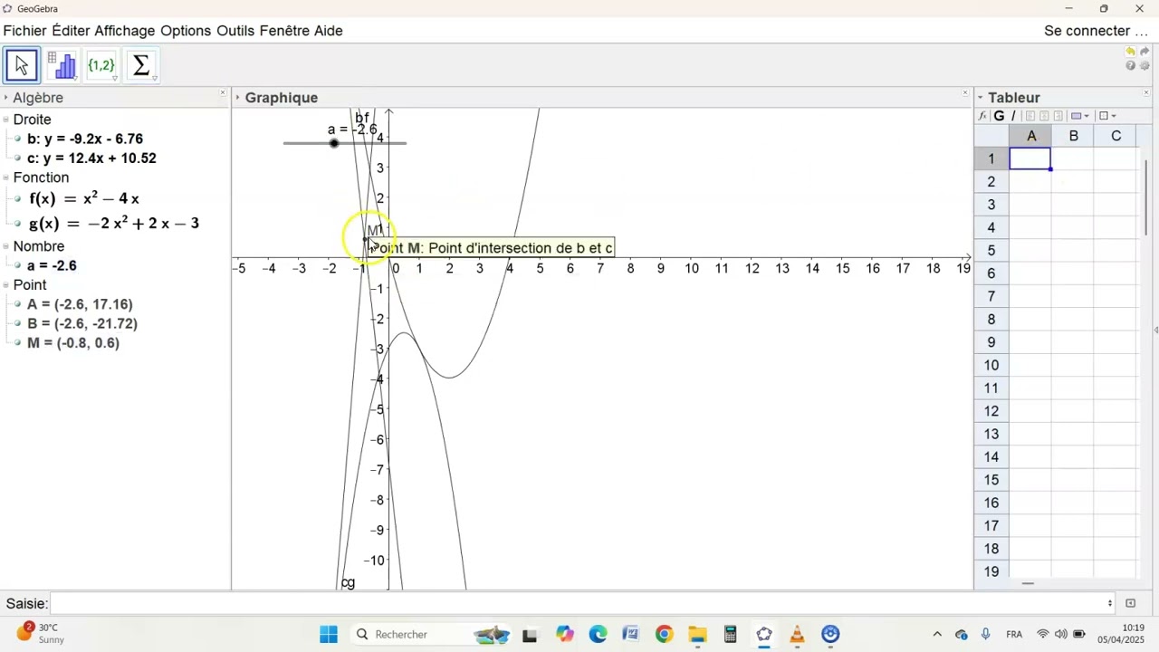 TP Terminale S: Tangente a deux courbes