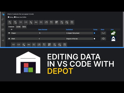 Depot Data Editor Tutorial - Edit JSON Data in VS Code with Spreadsheet Interface