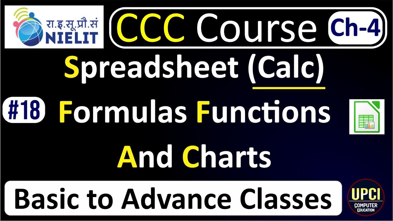 Formula Ccc Computer CCC Course | libre Office Calc,Formulas, Functions and Charts| Chapter ...